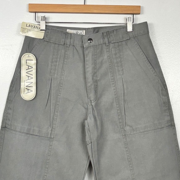 Vintage Lavana Utility Pants Mens 33x34 Grey Young Fashion Deadstock NWT 87005 - Picture 2 of 12